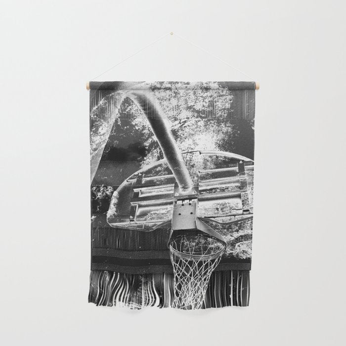 Black And White Basketball Art Wall Hanging Gallery Image 1