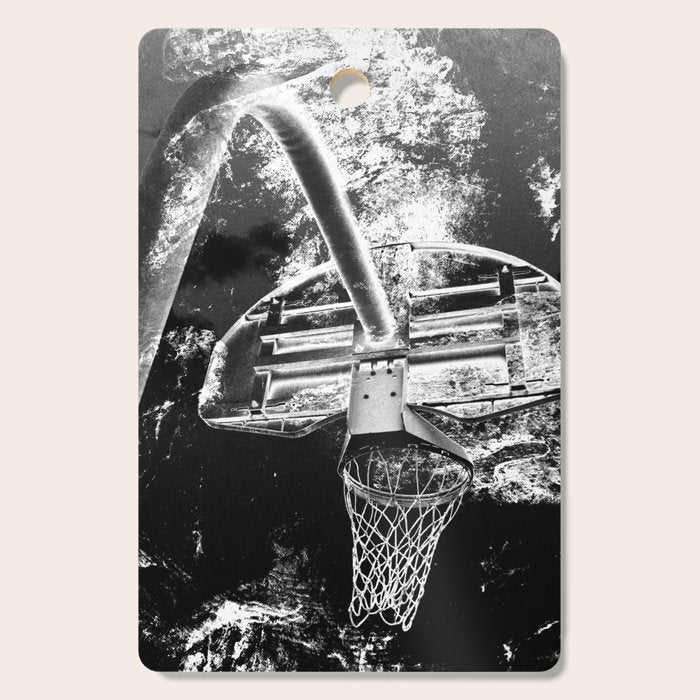 Black And White Basketball Art Cutting Board Gallery Image 1