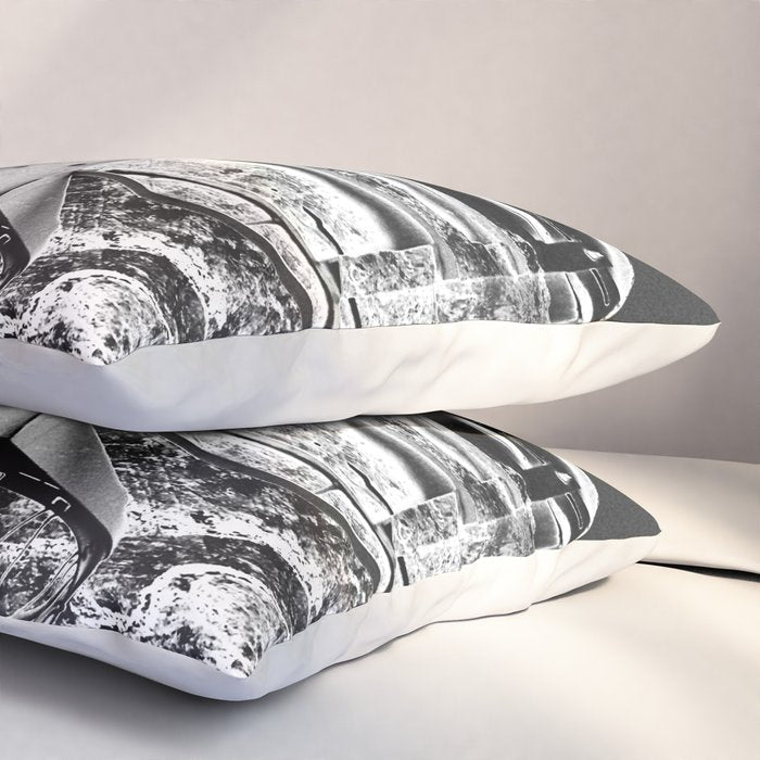 Black And White Basketball Art Pillow Sham Gallery Image 3