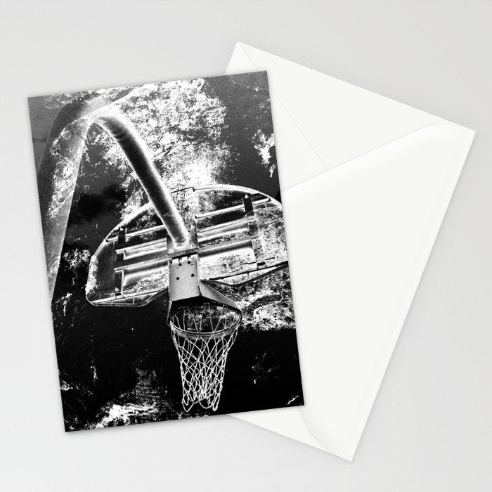 Black And White Basketball Art Stationery Card Gallery Image 2
