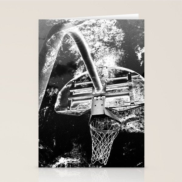 Black And White Basketball Art Stationery Card Gallery Image 2
