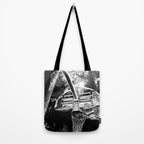 Black And White Basketball Art Tote Bag Gallery Image 2