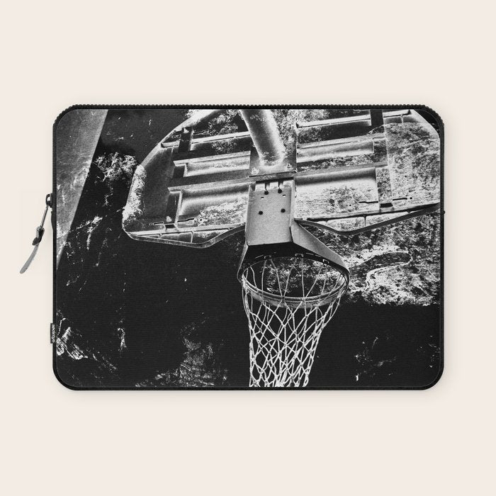 Black And White Basketball Art Laptop Sleeve Gallery Image 1