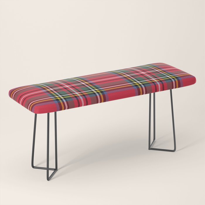 Red Tartan Bench Gallery Image 1