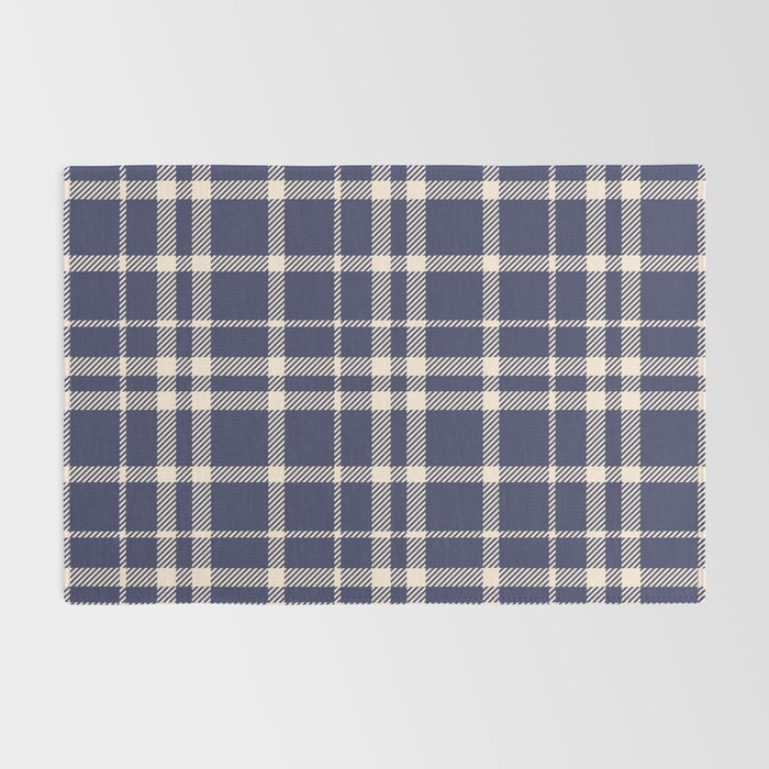 Denim Blue & White Festive Plaid Rug Gallery Image 2
