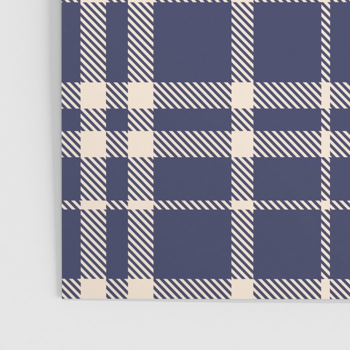 Denim Blue & White Festive Plaid Poster Gallery Image 3