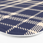 Denim Blue & White Festive Plaid Bath Mat Gallery Image 3