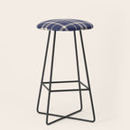 Denim Blue & White Festive Plaid Stool Gallery Image 1