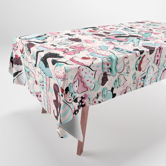 Cupcake Dolls Pattern Tablecloth Gallery Image 1