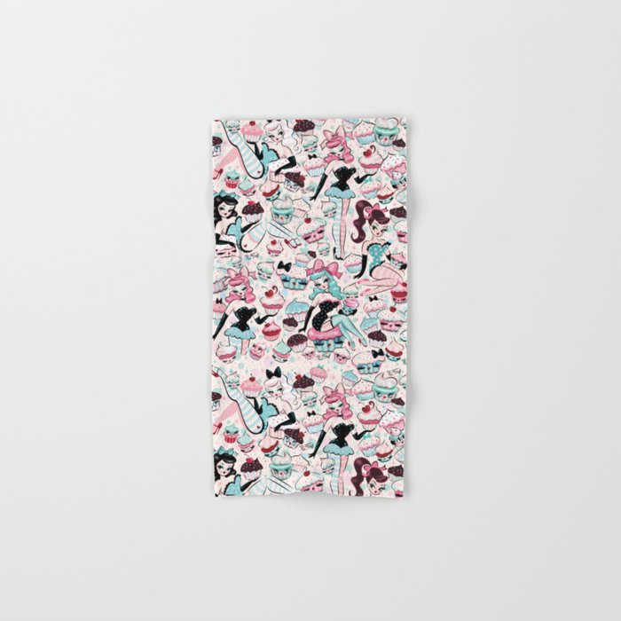 Cupcake Dolls Pattern Bath Towel Gallery Image 1