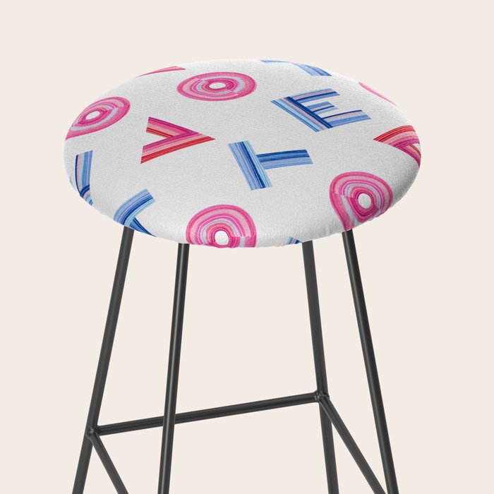 Cast Your Vote | Hand-Lettered Pattern in White Stool Gallery Image 2