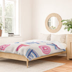 Cast Your Vote | Hand-Lettered Pattern in White Duvet Cover Gallery Image 2
