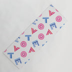 Cast Your Vote | Hand-Lettered Pattern in White Yoga Mat Gallery Image 1
