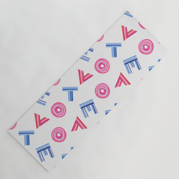 Cast Your Vote | Hand-Lettered Pattern in White Yoga Mat Gallery Image 1