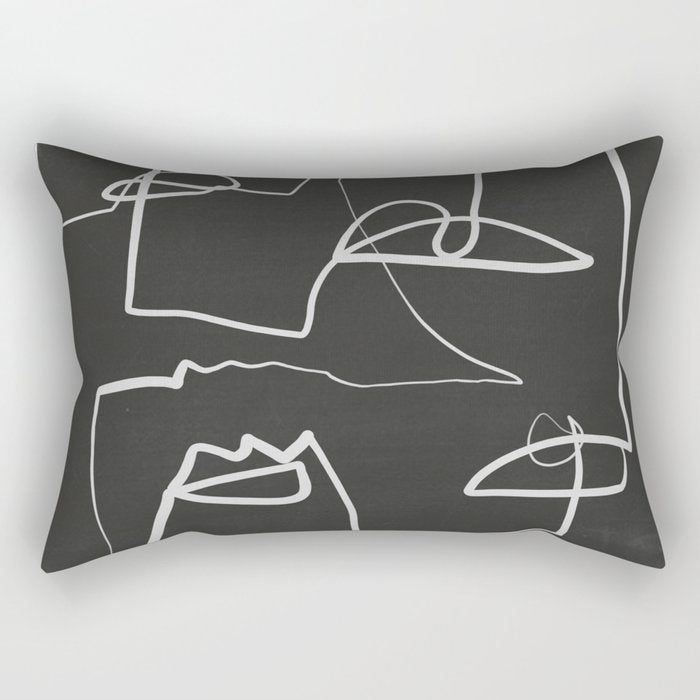Abstract line art 12-2 Rectangular Pillow Gallery Image 2