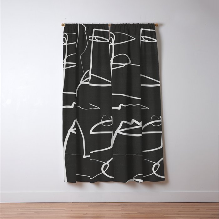 Abstract line art 12-2 Window Curtain Gallery Image 3