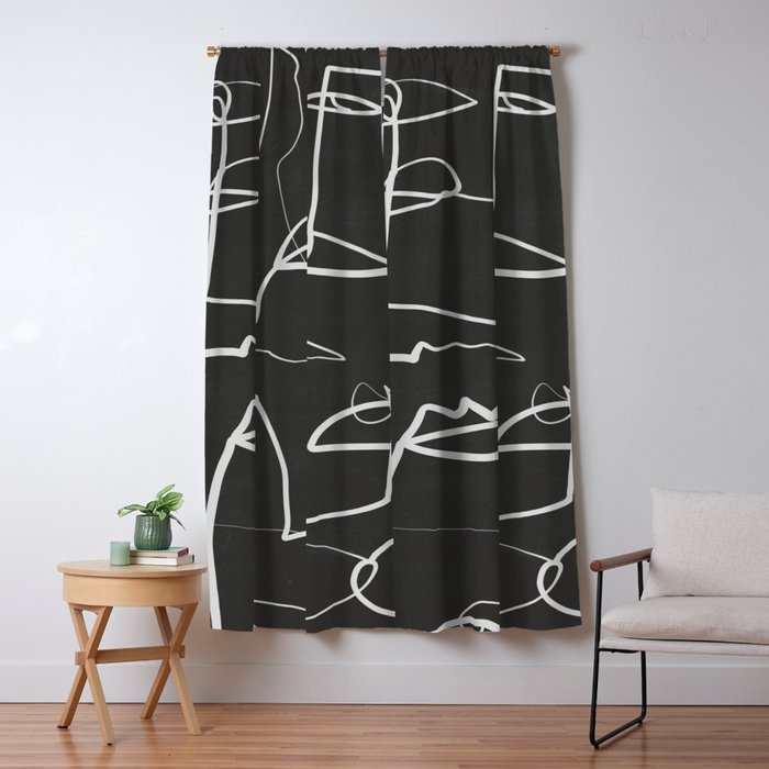 Abstract line art 12-2 Window Curtain Gallery Image 5