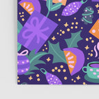 Christmas pattern in purple Poster Gallery Image 3