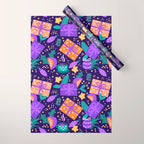 Christmas pattern in purple Wrapping Paper Gallery Image 1