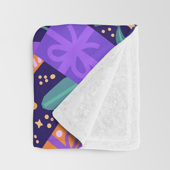 Christmas pattern in purple Throw Blanket Gallery Image 3