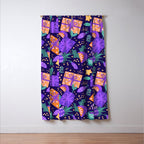 Christmas pattern in purple Window Curtain Gallery Image 3