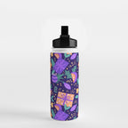 Christmas pattern in purple Water Bottle Gallery Image 2