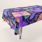 Christmas pattern in purple Tablecloth Gallery Image 1