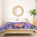 Christmas pattern in purple Duvet Cover Gallery Image 3