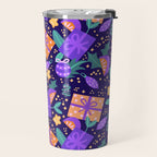 Christmas pattern in purple Travel Mug Gallery Image 2