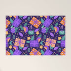 Christmas pattern in purple Welcome Mat Gallery Image 1