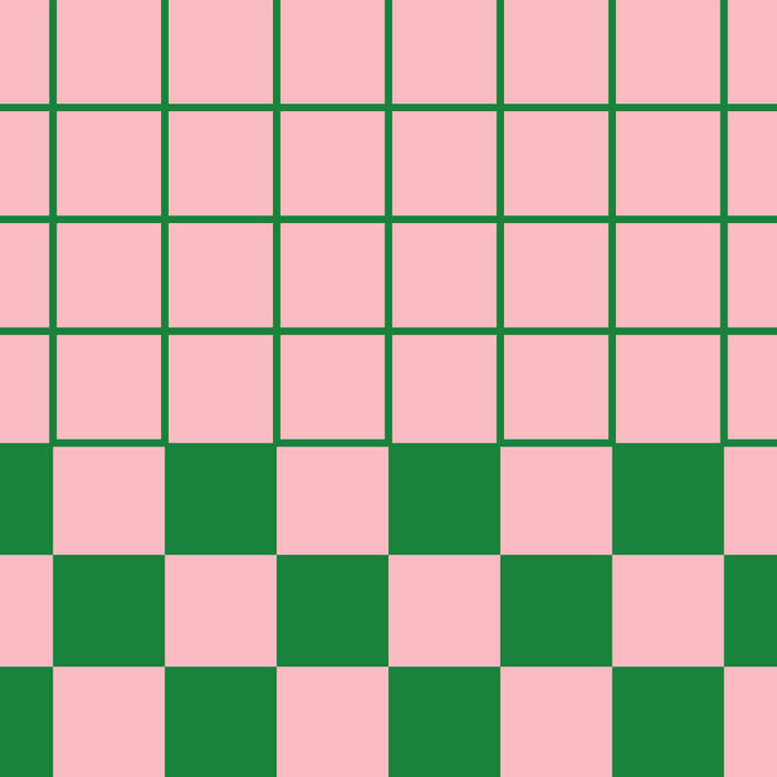 Grid Check Pink and Green Checkered Pattern Coffee Mug Gallery Image 2