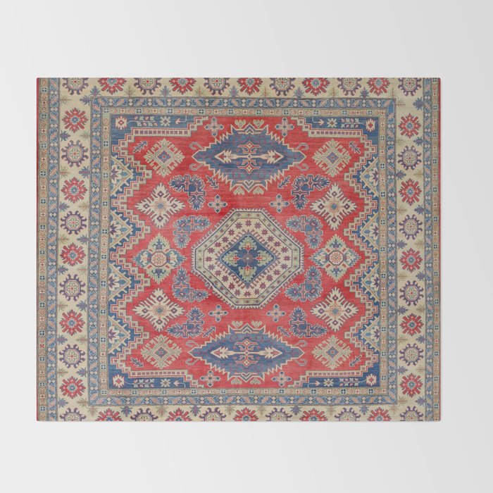Precious Labryrinth Kazak Persian Handmade Rugs  Throw Blanket Gallery Image 2