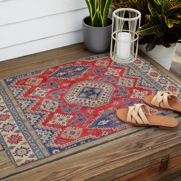Precious Labryrinth Kazak Persian Handmade Rugs  Outdoor Rug Gallery Image 2