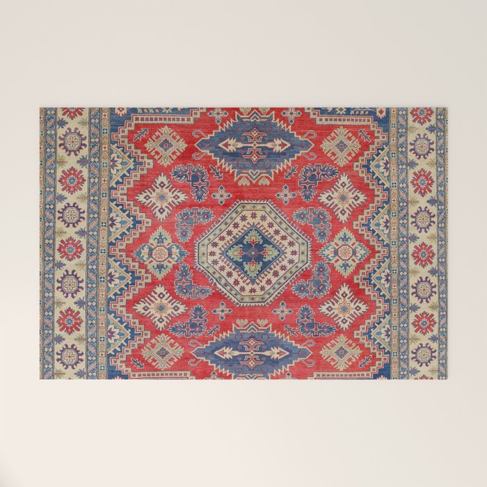 Precious Labryrinth Kazak Persian Handmade Rugs  Welcome Mat Gallery Image 1