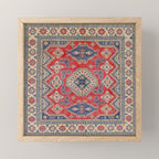 Precious Labryrinth Kazak Persian Handmade Rugs  Mini Art Print Gallery Image 1