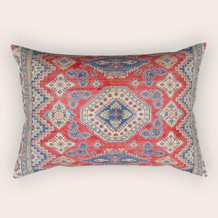 Precious Labryrinth Kazak Persian Handmade Rugs  Rectangular Pillow Gallery Image 1