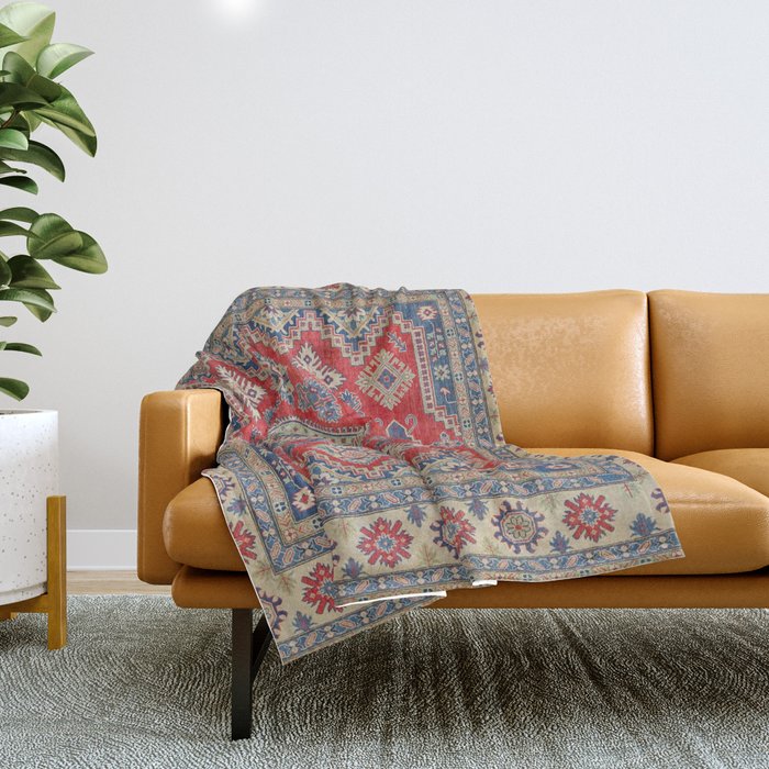 Precious Labryrinth Kazak Persian Handmade Rugs  Throw Blanket Gallery Image 1