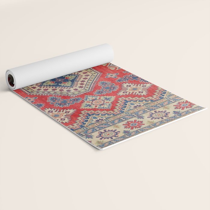Precious Labryrinth Kazak Persian Handmade Rugs  Yoga Mat Gallery Image 2