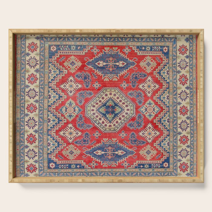 Precious Labryrinth Kazak Persian Handmade Rugs  Serving Tray Gallery Image 1
