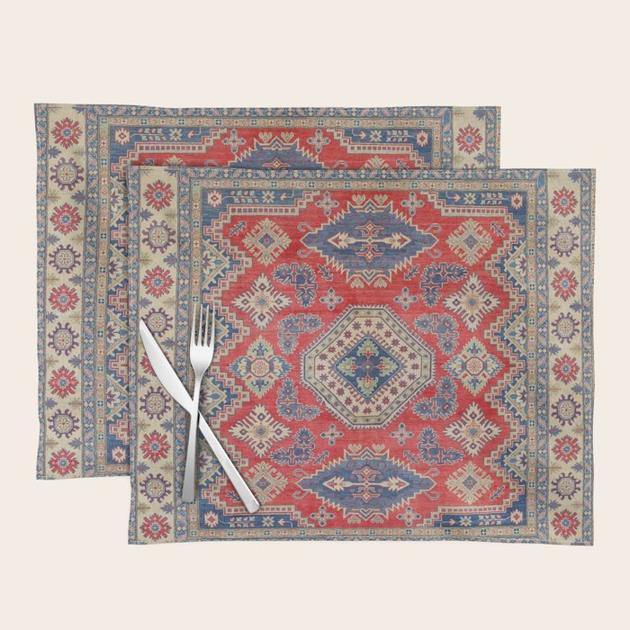 Precious Labryrinth Kazak Persian Handmade Rugs  Placemat Gallery Image 1