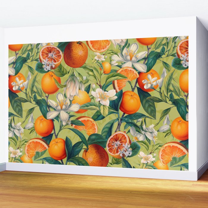 Orange Blossoms Wall Mural Gallery Image 2