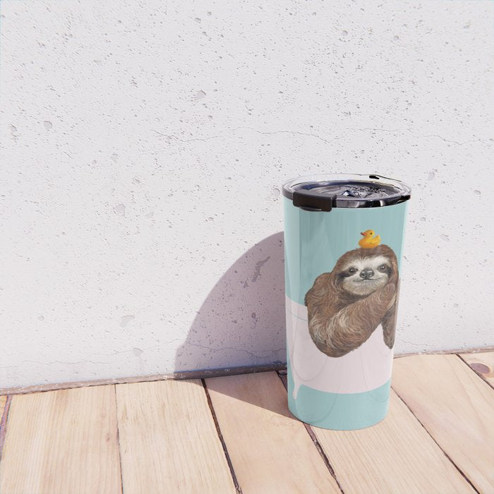 Sloth in Bathtub  Travel Mug Gallery Image 4
