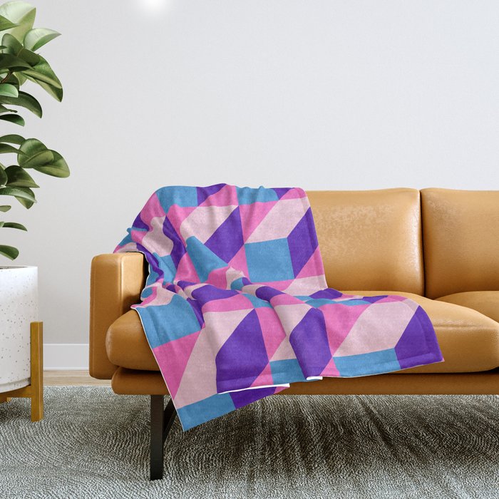 Geometric 01B Throw Blanket Gallery Image 1