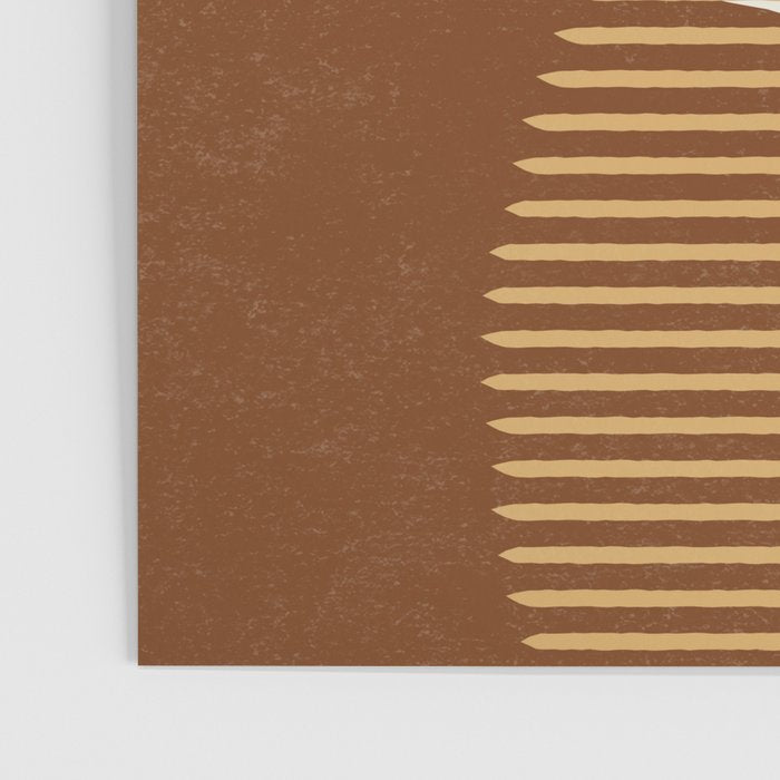 Lines Color Shapes - Blue Gold Brown  Poster Gallery Image 3