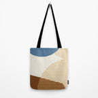 Lines Color Shapes - Blue Gold Brown  Tote Bag Gallery Image 2