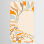 YOUR HEALTH IS YOUR WEALTH with Liquid retro abstract pattern in orange and blue Tablecloth Gallery Image 2