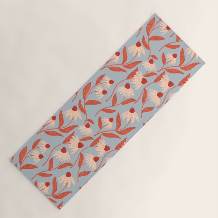 Blue Vase of Daisies Collection Yoga Mat