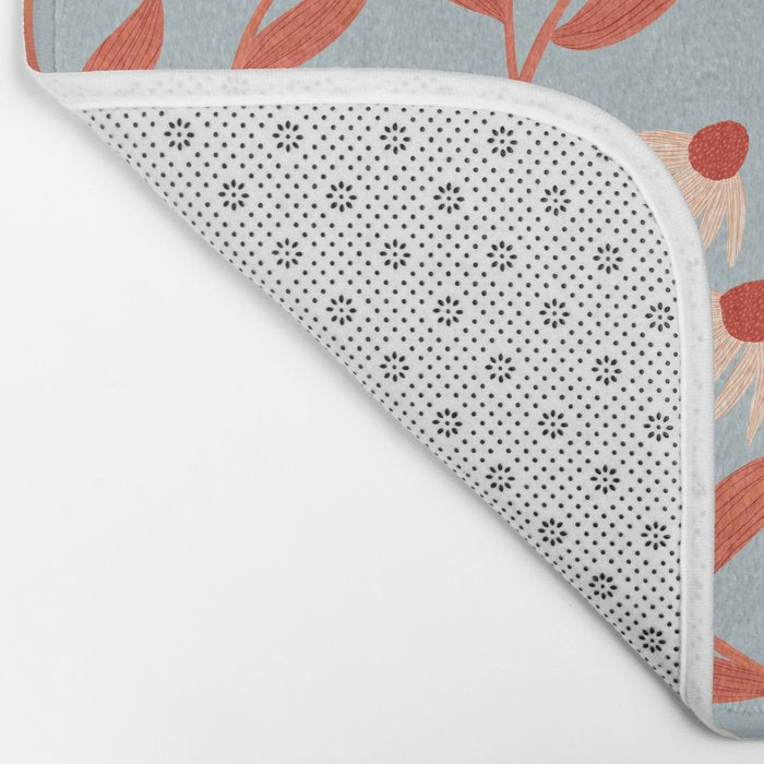 Blue Vase of Daisies Collection Bath Mat Gallery Image 2
