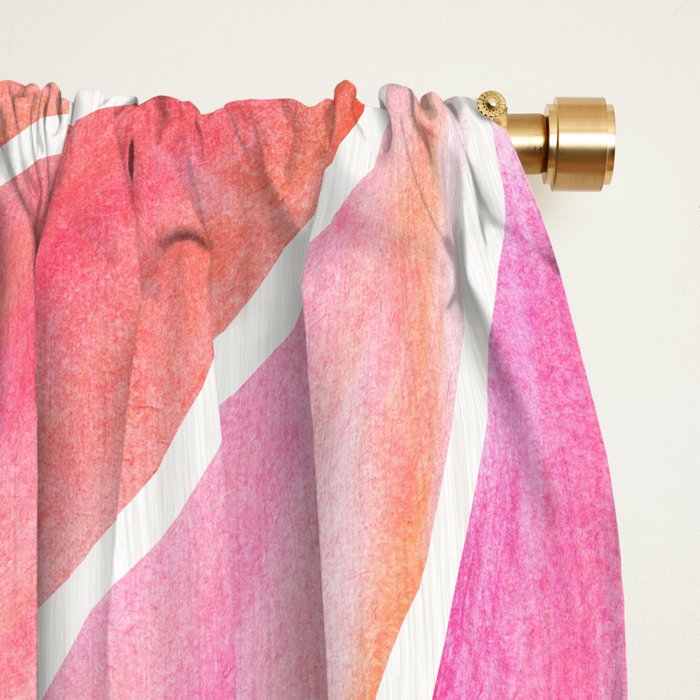 Summer Citrus Party Watercolor Window Curtain Gallery Image 2