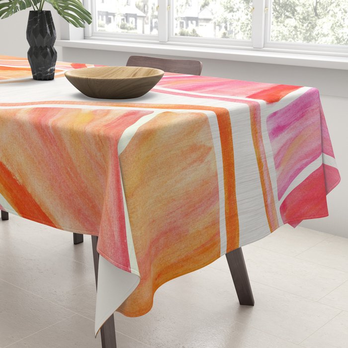 Summer Citrus Party Watercolor Tablecloth Gallery Image 3